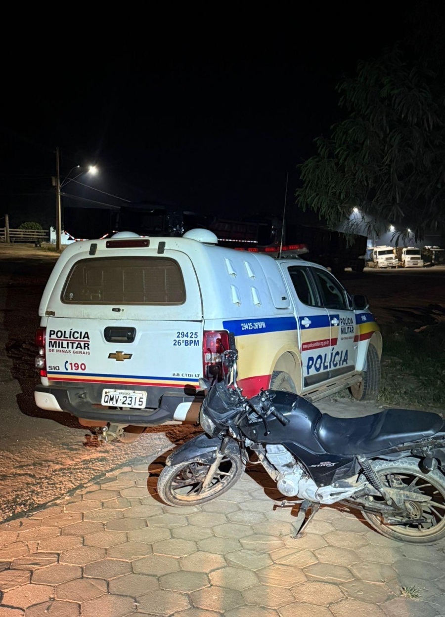 Polícia Militar recupera motocicleta roubada na zona rural de Barão de Cocais