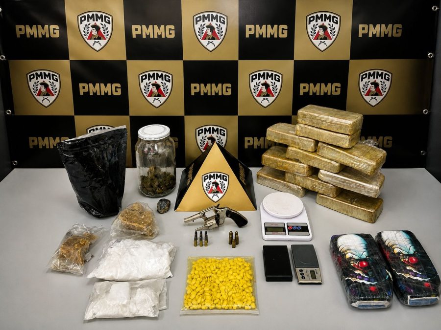 Polícia Militar encontra laboratório clandestino de drogas e apreende grande quantidade de entorpecentes em Itabira