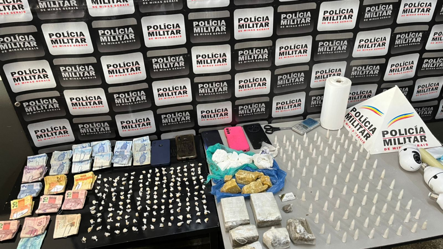 Operação da PM prende suspeitos de tráfico e apreende grande quantidade de drogas em Brumal