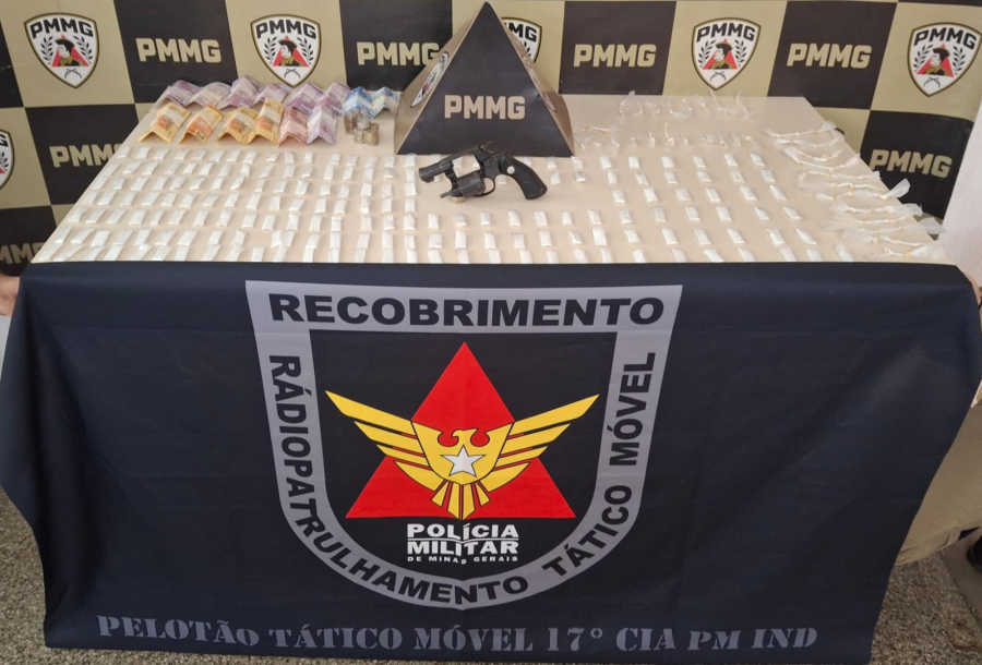 Polícia Militar prende suspeito por tráfico de drogas e posse ilegal de arma em João Monlevade