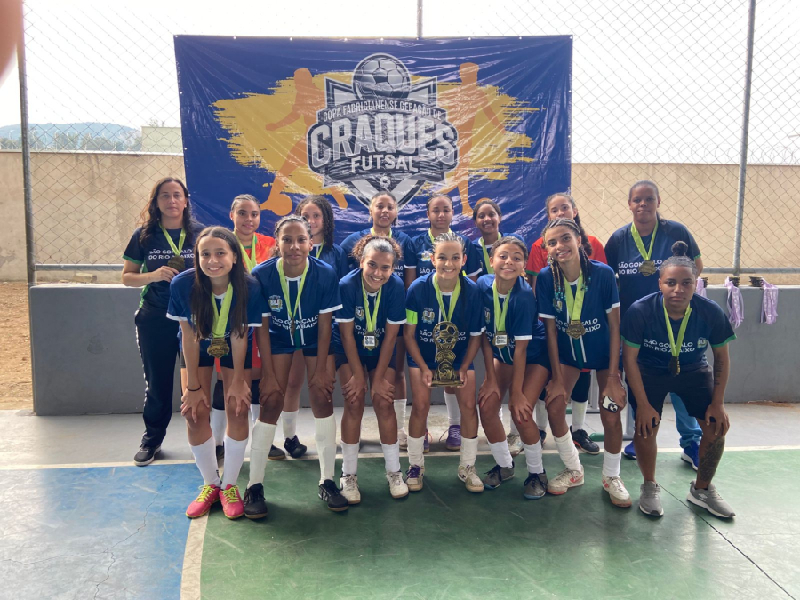 Futsal Feminino Sub-17 de São Gonçalo conquista pódio em competição regional