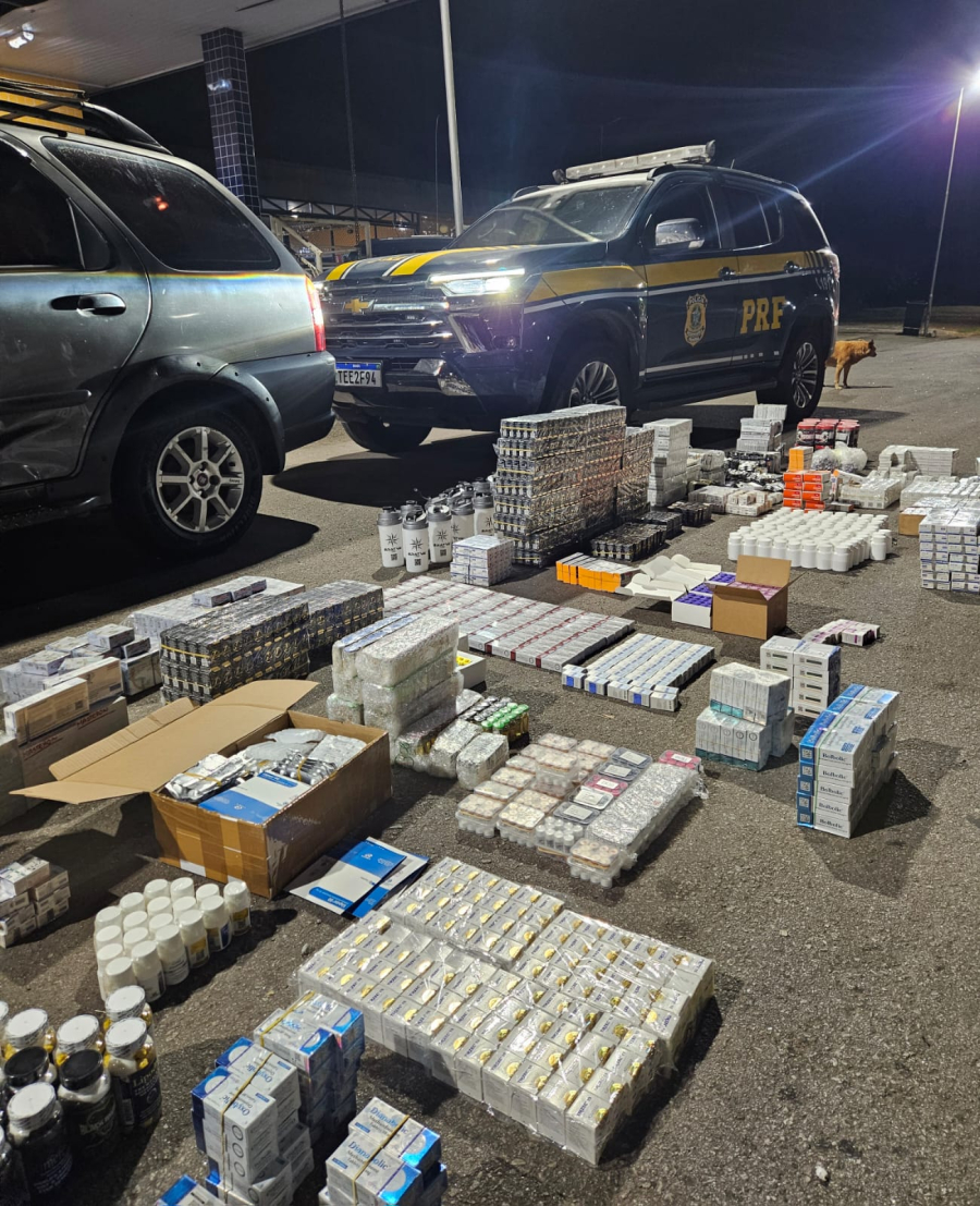 PRF apreende mais de 3 mil medicamentos irregulares na BR-381, em João Monlevade