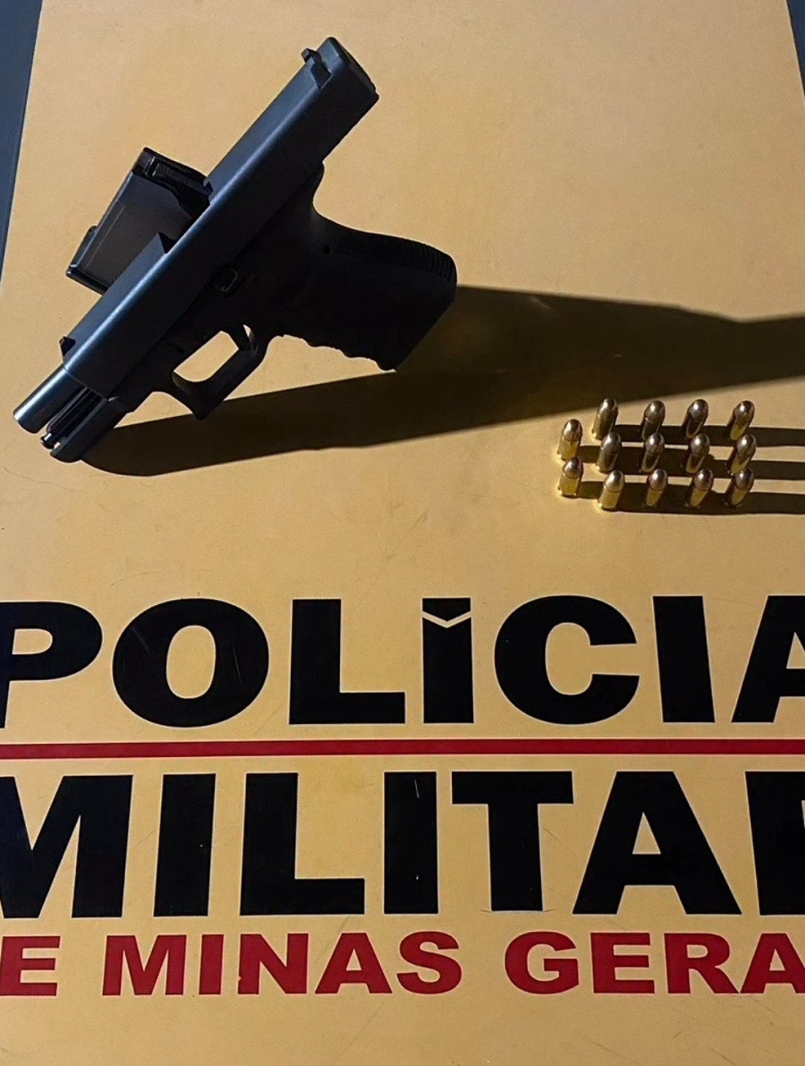 Motorista é preso com pistola Glock e 14 munições durante abordagem na MG-434 em Bom Jesus do Amparo